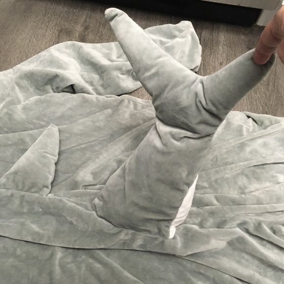 Grey White Shark Costume Hyde and Eek Adult Jumpsuit Adult Large Halloween - Picture 10 of 12